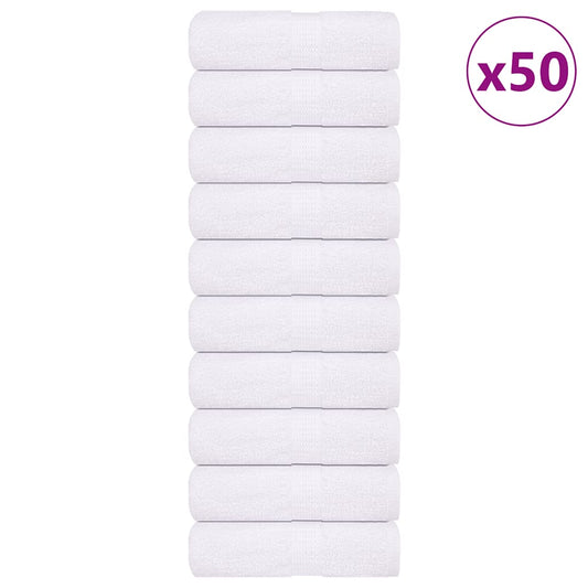 Washandjes 50 st 15x21 cm 360 g/m² 100% katoen wit