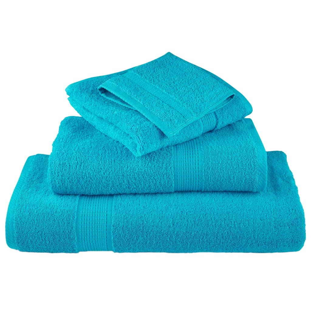 Handdoeken 4 st 600 g/m² 100x200 cm 100% katoen turquoise Handdoeken | Creëer jouw Trendy Thuis | Gratis bezorgd & Retour | Trendy.nl