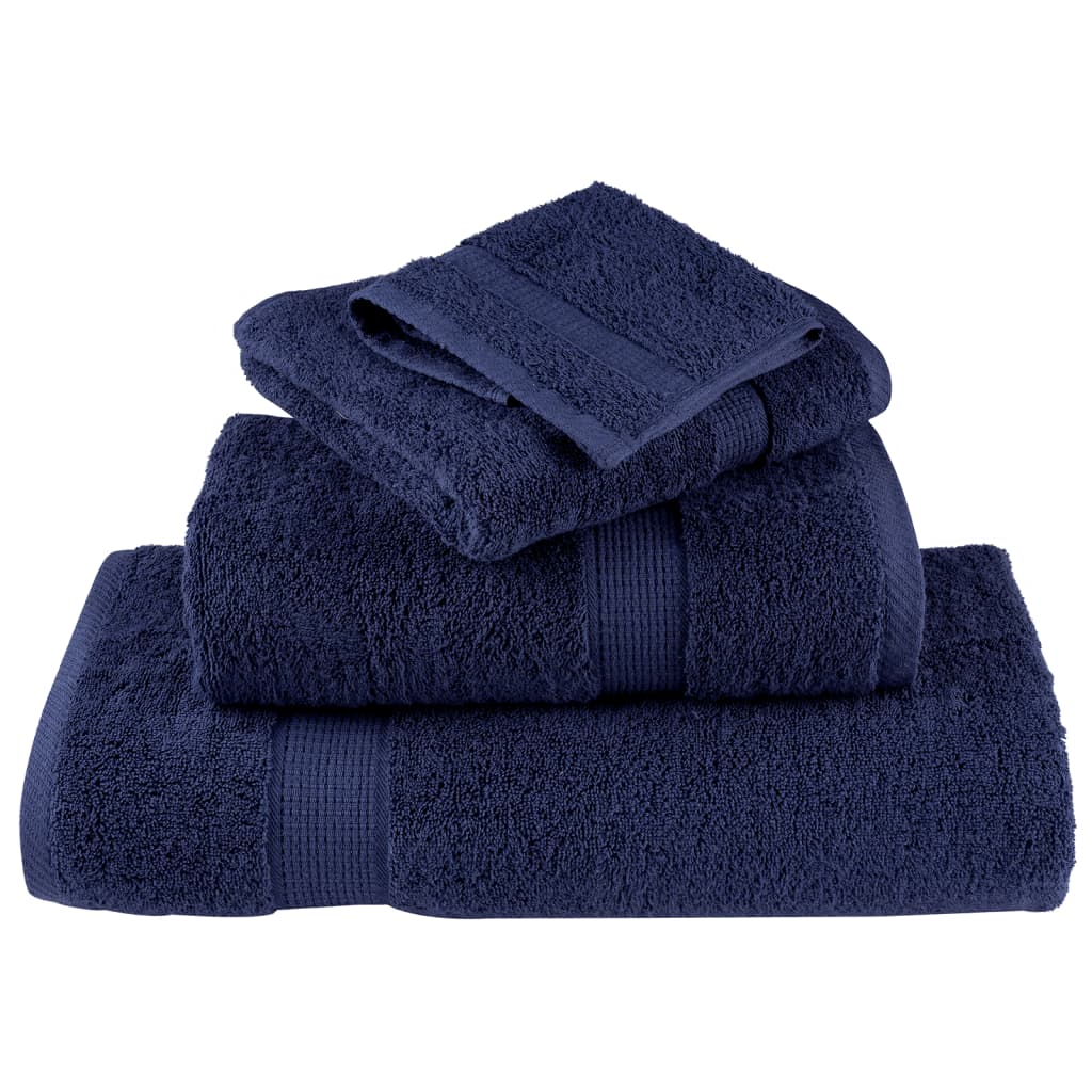 12-delige Handdoekenset 600 g/m² 100% katoen marineblauw Handdoeken | Creëer jouw Trendy Thuis | Gratis bezorgd & Retour | Trendy.nl