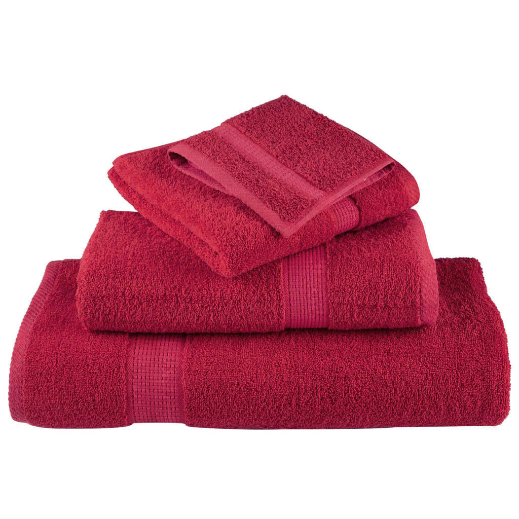 12-delige Handdoekenset 600 g/m² 100% katoen rood Handdoeken | Creëer jouw Trendy Thuis | Gratis bezorgd & Retour | Trendy.nl