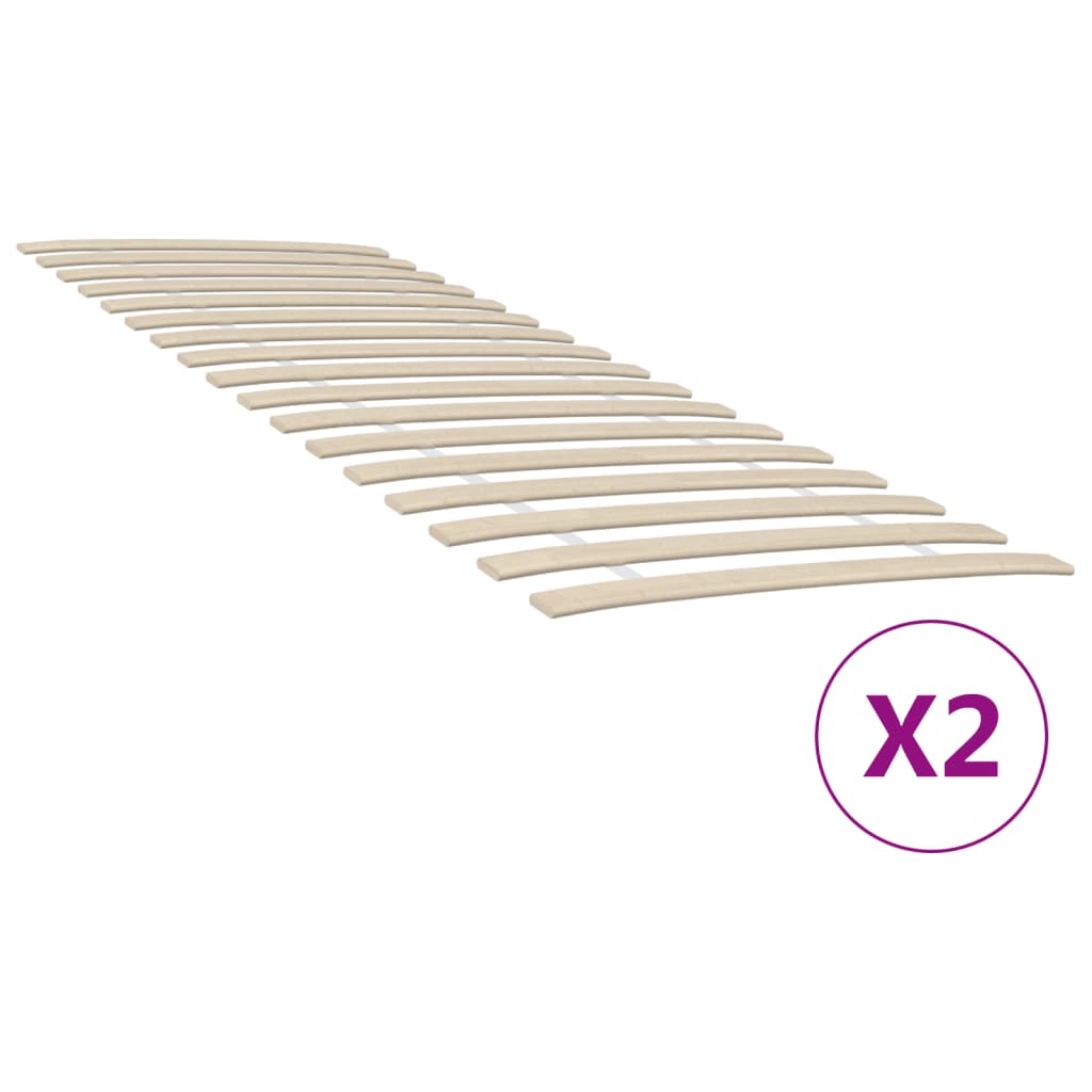 Lattenbodems 2 st met 34 latten 80x200 cm Bedden & bedframes | Creëer jouw Trendy Thuis | Gratis bezorgd & Retour | Trendy.nl