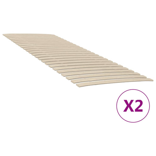 Lattenbodems 2 st met 48 latten 70x200 cm Bedden & bedframes | Creëer jouw Trendy Thuis | Gratis bezorgd & Retour | Trendy.nl