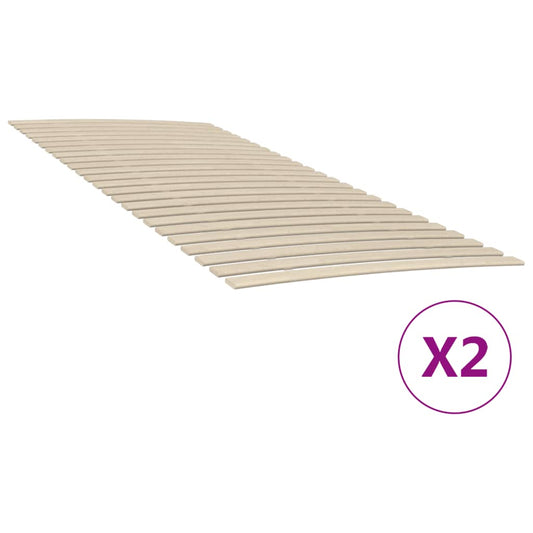 Lattenbodems 2 st met 48 latten 90x200 cm Bedden & bedframes | Creëer jouw Trendy Thuis | Gratis bezorgd & Retour | Trendy.nl