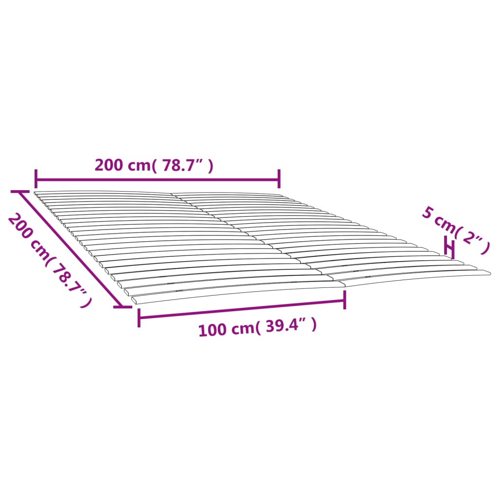 Lattenbodems 2 st met 48 latten 100x200 cm Bedden & bedframes | Creëer jouw Trendy Thuis | Gratis bezorgd & Retour | Trendy.nl