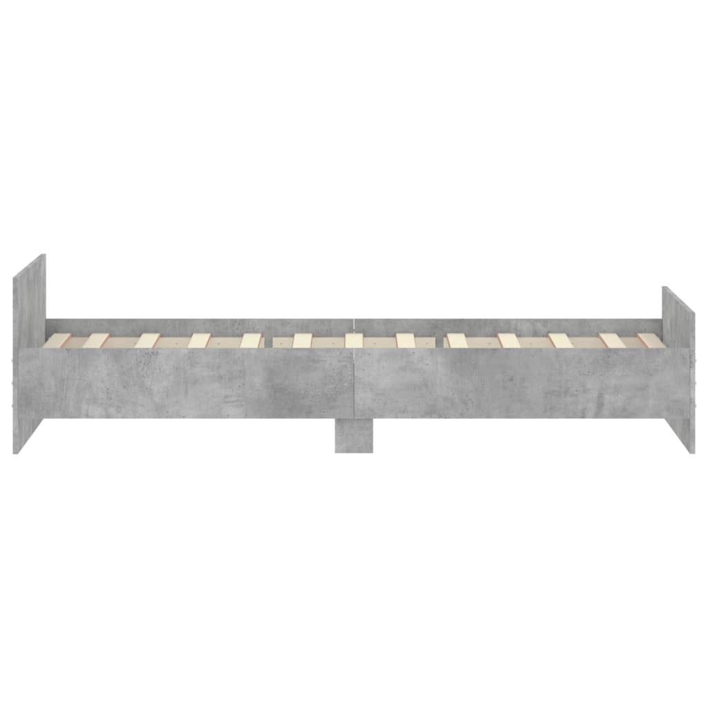 Bedframe bewerkt hout betongrijs 90x190 cm Bedden & bedframes | Creëer jouw Trendy Thuis | Gratis bezorgd & Retour | Trendy.nl