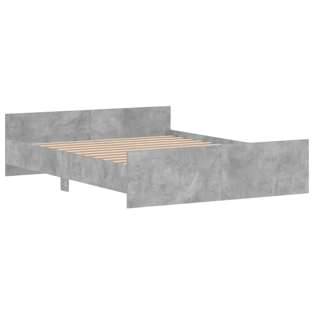 Bedframe met hoofd- en voeteneinde betongrijs 150x200 cm Bedden & bedframes | Creëer jouw Trendy Thuis | Gratis bezorgd & Retour | Trendy.nl