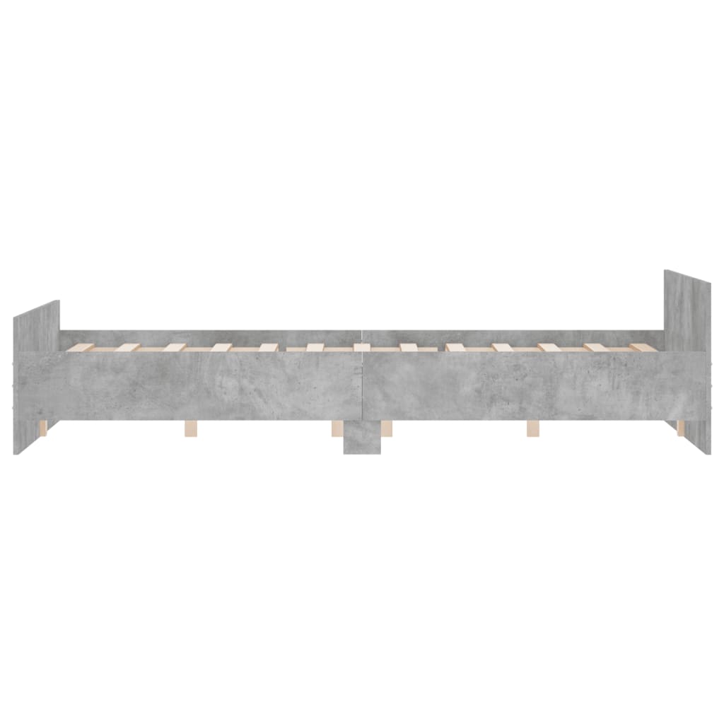 Bedframe met hoofd- en voeteneinde betongrijs 150x200 cm Bedden & bedframes | Creëer jouw Trendy Thuis | Gratis bezorgd & Retour | Trendy.nl