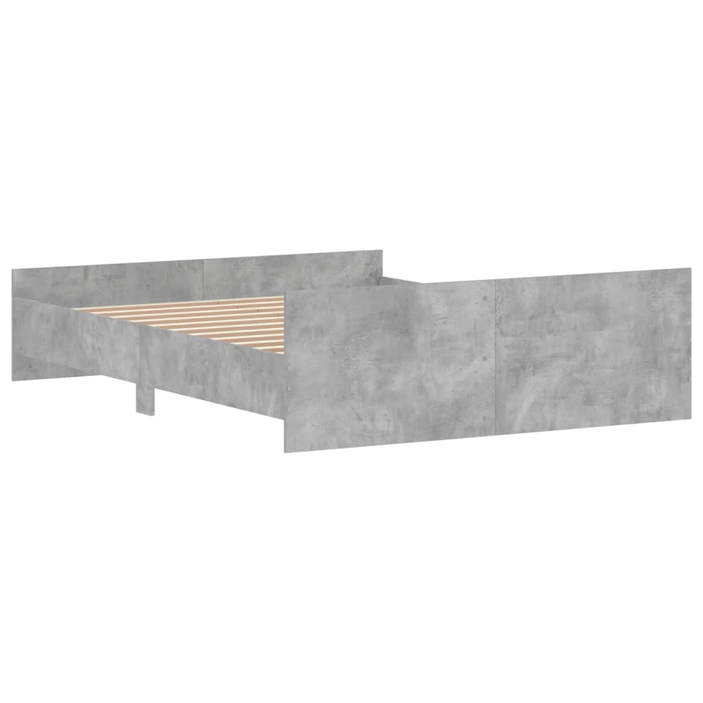 Bedframe met hoofd- en voeteneinde betongrijs 150x200 cm Bedden & bedframes | Creëer jouw Trendy Thuis | Gratis bezorgd & Retour | Trendy.nl