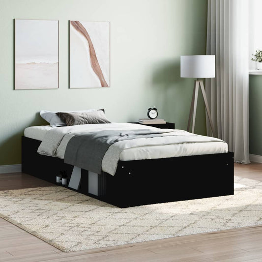 Bedframe zwart 90x200 cm Bedden & bedframes | Creëer jouw Trendy Thuis | Gratis bezorgd & Retour | Trendy.nl