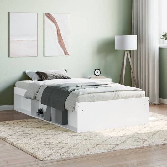 Bedframe wit 100x200 cm Bedden & bedframes | Creëer jouw Trendy Thuis | Gratis bezorgd & Retour | Trendy.nl