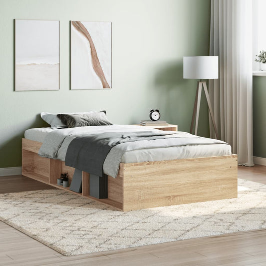 Bedframe sonoma eikenkleurig 100x200 cm Bedden & bedframes | Creëer jouw Trendy Thuis | Gratis bezorgd & Retour | Trendy.nl