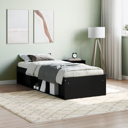 Bedframe zwart 75x190 cm Bedden & bedframes | Creëer jouw Trendy Thuis | Gratis bezorgd & Retour | Trendy.nl