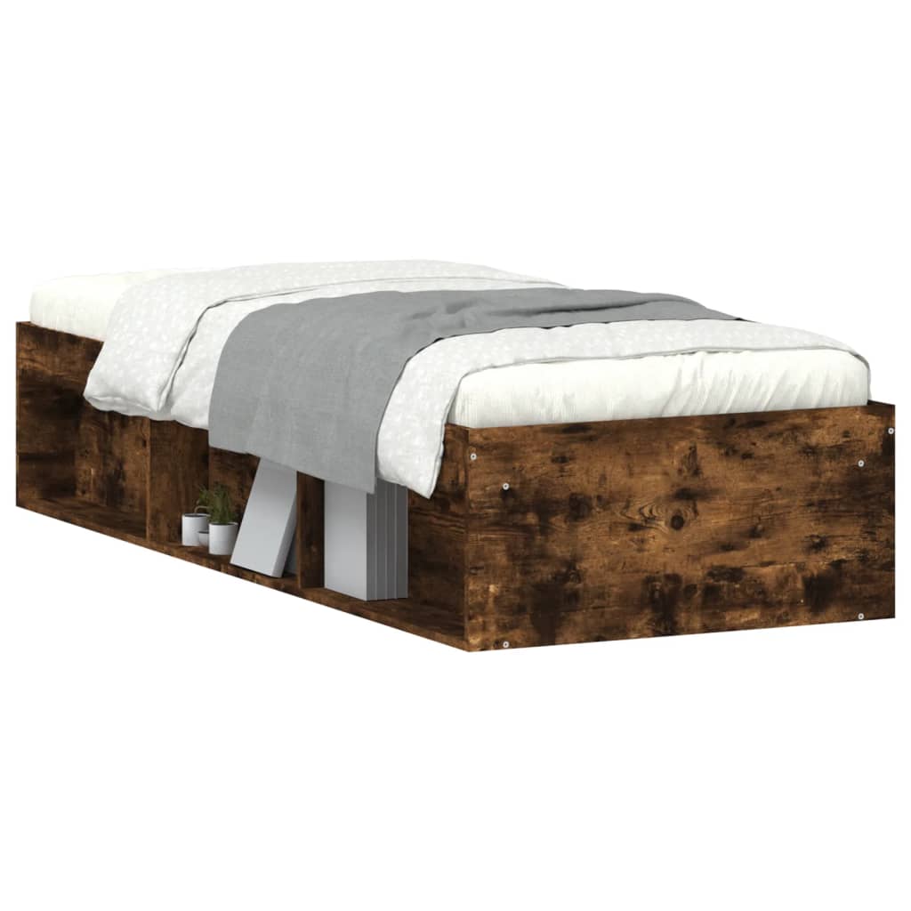 Bedframe gerookt eikenkleurig 75x190 cm Bedden & bedframes | Creëer jouw Trendy Thuis | Gratis bezorgd & Retour | Trendy.nl