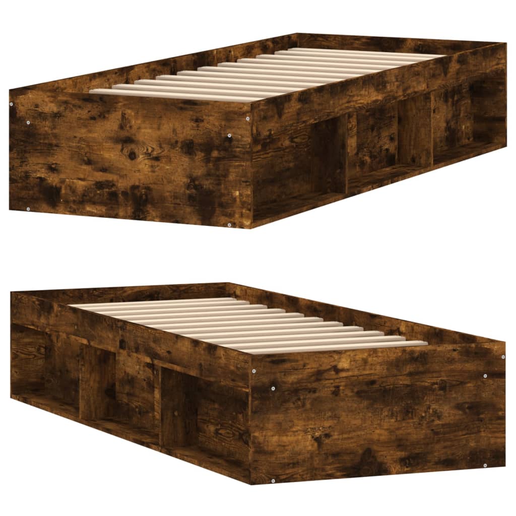 Bedframe gerookt eikenkleurig 75x190 cm Bedden & bedframes | Creëer jouw Trendy Thuis | Gratis bezorgd & Retour | Trendy.nl