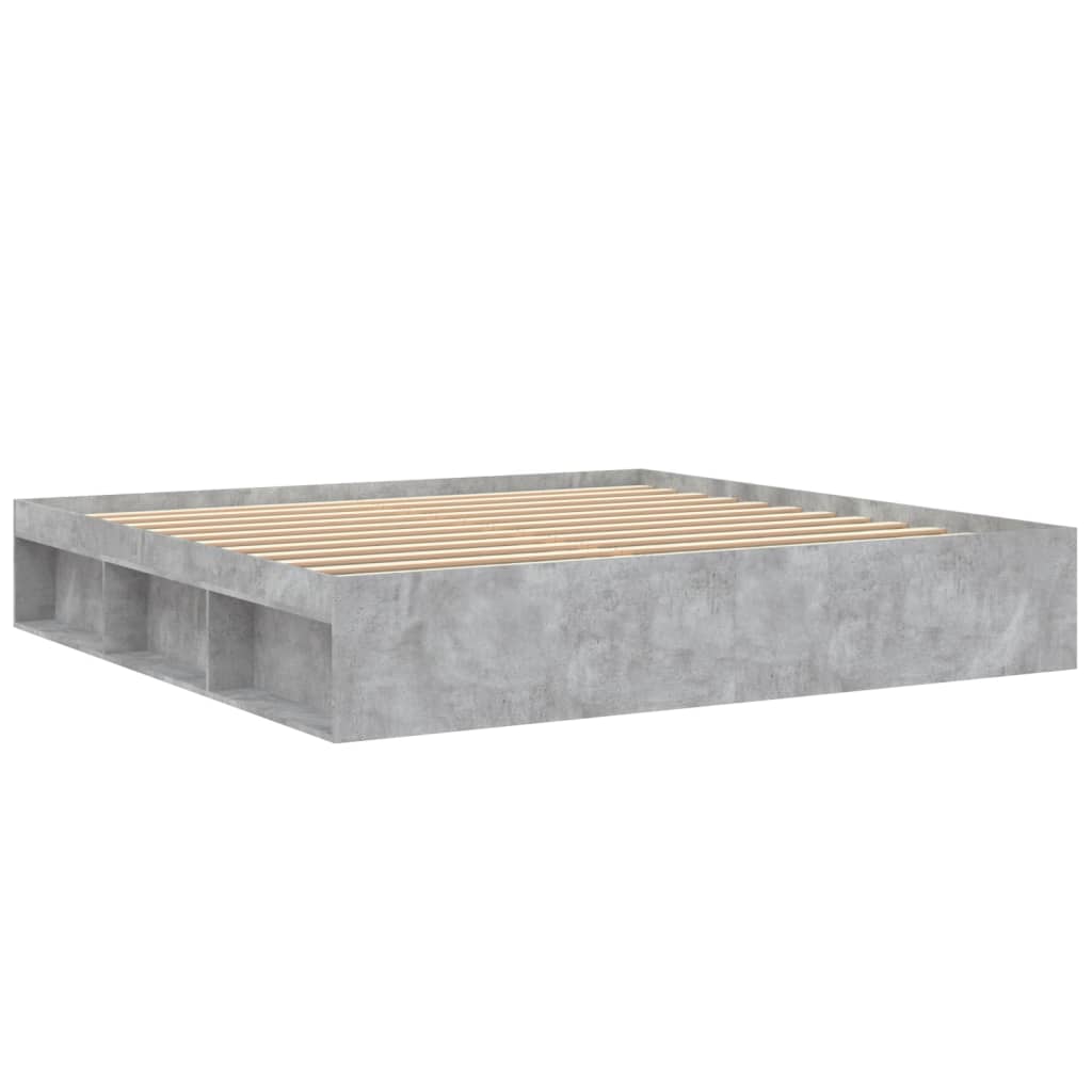 Bedframe betongrijs 200x200 cm Bedden & bedframes | Creëer jouw Trendy Thuis | Gratis bezorgd & Retour | Trendy.nl