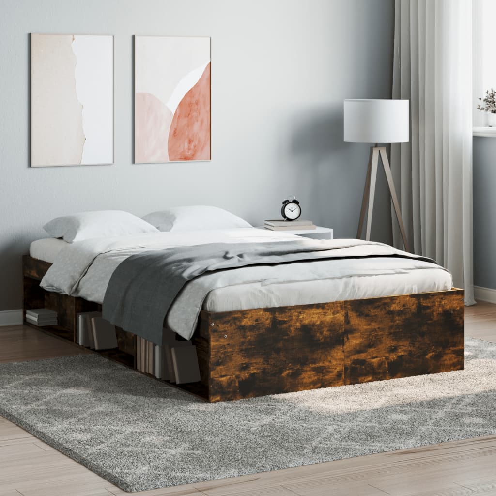 Bedframe gerookt eikenkleurig 120x190 cm Bedden & bedframes | Creëer jouw Trendy Thuis | Gratis bezorgd & Retour | Trendy.nl