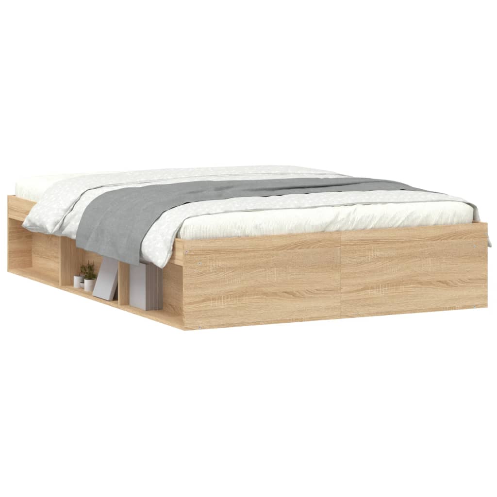 Bedframe sonoma eikenkleurig 135x190 cm Double