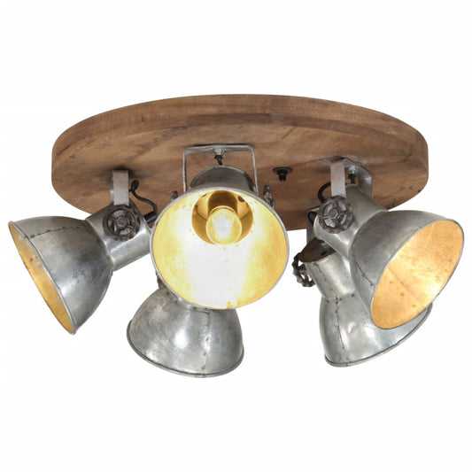 Plafondlamp 25 W E27 50x50x25 cm vintage zilverkleurig Lampen | Creëer jouw Trendy Thuis | Gratis bezorgd & Retour | Trendy.nl