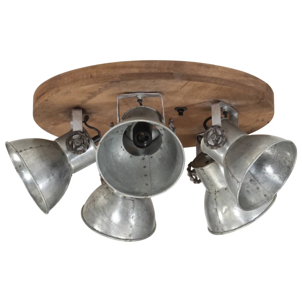 Plafondlamp 25 W E27 50x50x25 cm vintage zilverkleurig Lampen | Creëer jouw Trendy Thuis | Gratis bezorgd & Retour | Trendy.nl