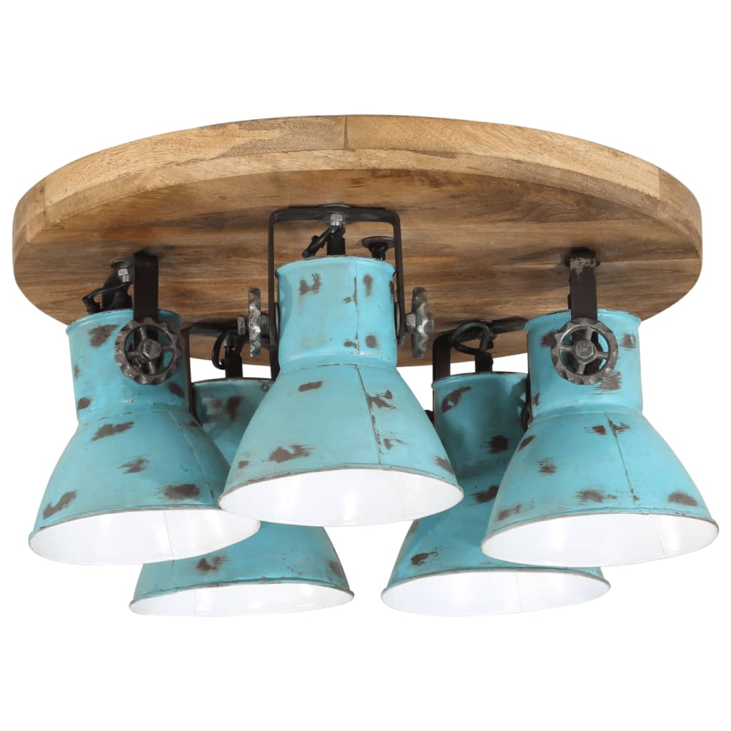 Plafondlamp 25 W E27 50x50x25 cm verweerd blauw Lampen | Creëer jouw Trendy Thuis | Gratis bezorgd & Retour | Trendy.nl