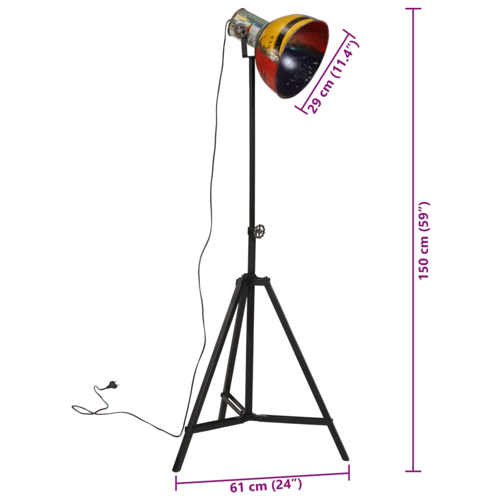 Vloerlamp 25 W E27 61x61x90/150 cm meerkleurig Lampen | Creëer jouw Trendy Thuis | Gratis bezorgd & Retour | Trendy.nl