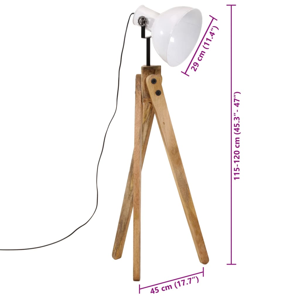 Vloerlamp 25 W E27 45x45x120 cm wit Lampen | Creëer jouw Trendy Thuis | Gratis bezorgd & Retour | Trendy.nl