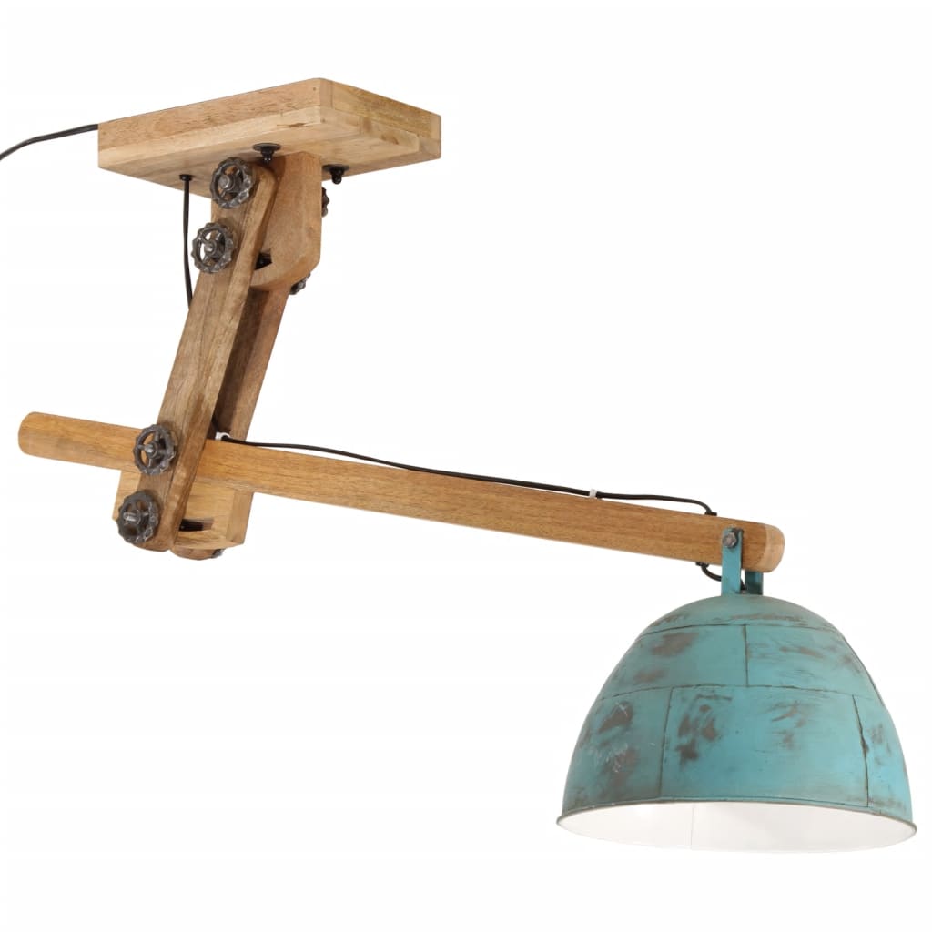 Plafondlamp 25 W E27 105x30x65-108 cm verweerd blauw Lampen | Creëer jouw Trendy Thuis | Gratis bezorgd & Retour | Trendy.nl