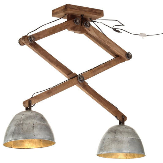 Plafondlamp 25 W E27 29x18x85 cm vintage zilverkleurig Lampen | Creëer jouw Trendy Thuis | Gratis bezorgd & Retour | Trendy.nl