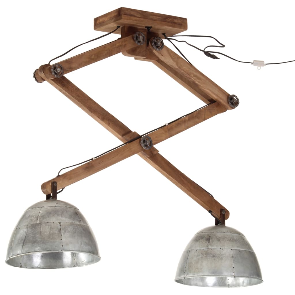 Plafondlamp 25 W E27 29x18x85 cm vintage zilverkleurig Lampen | Creëer jouw Trendy Thuis | Gratis bezorgd & Retour | Trendy.nl