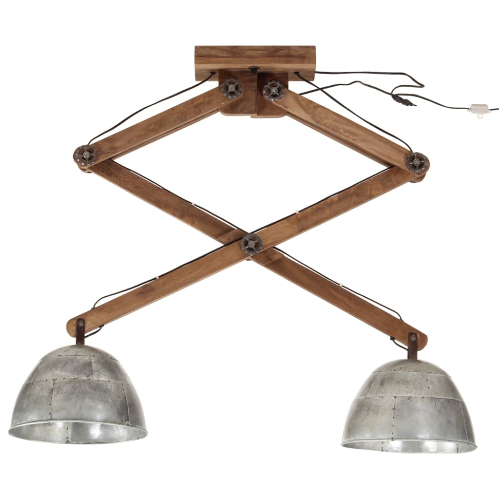 Plafondlamp 25 W E27 29x18x85 cm vintage zilverkleurig Lampen | Creëer jouw Trendy Thuis | Gratis bezorgd & Retour | Trendy.nl