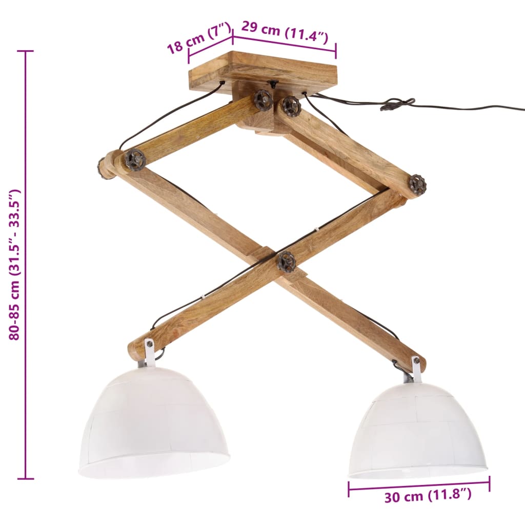 Plafondlamp 25 W E27 29x18x85 cm wit Lampen | Creëer jouw Trendy Thuis | Gratis bezorgd & Retour | Trendy.nl