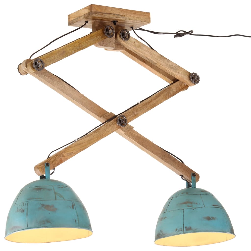 Plafondlamp 25 W E27 29x18x85 cm verweerd blauw Lampen | Creëer jouw Trendy Thuis | Gratis bezorgd & Retour | Trendy.nl