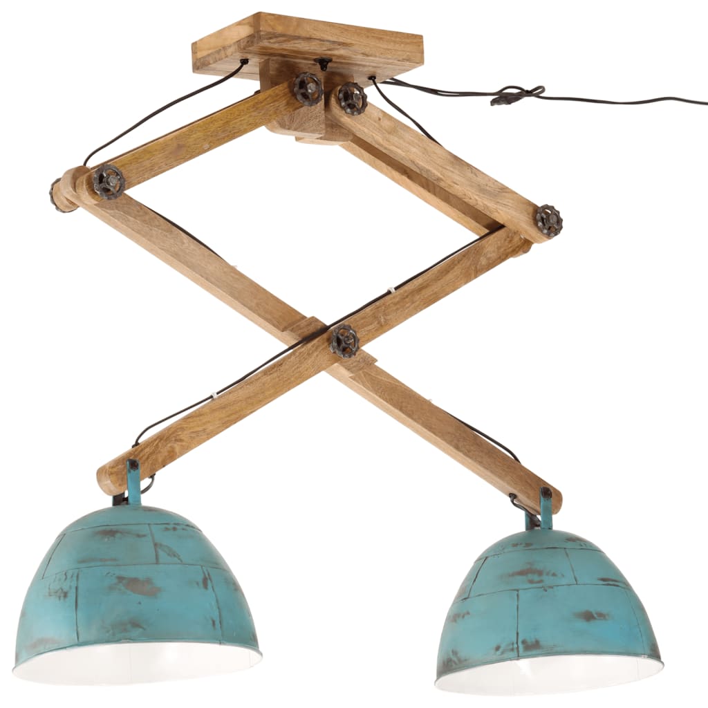 Plafondlamp 25 W E27 29x18x85 cm verweerd blauw Lampen | Creëer jouw Trendy Thuis | Gratis bezorgd & Retour | Trendy.nl