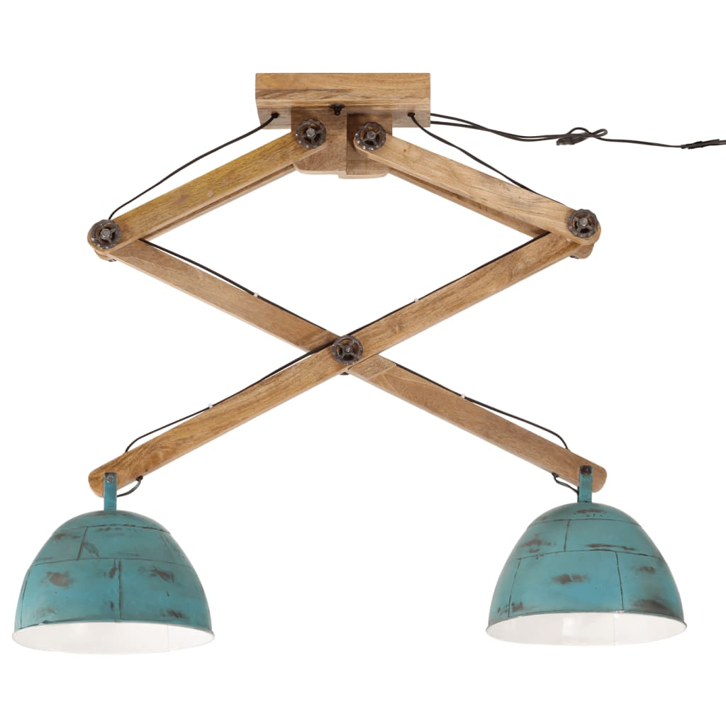 Plafondlamp 25 W E27 29x18x85 cm verweerd blauw Lampen | Creëer jouw Trendy Thuis | Gratis bezorgd & Retour | Trendy.nl