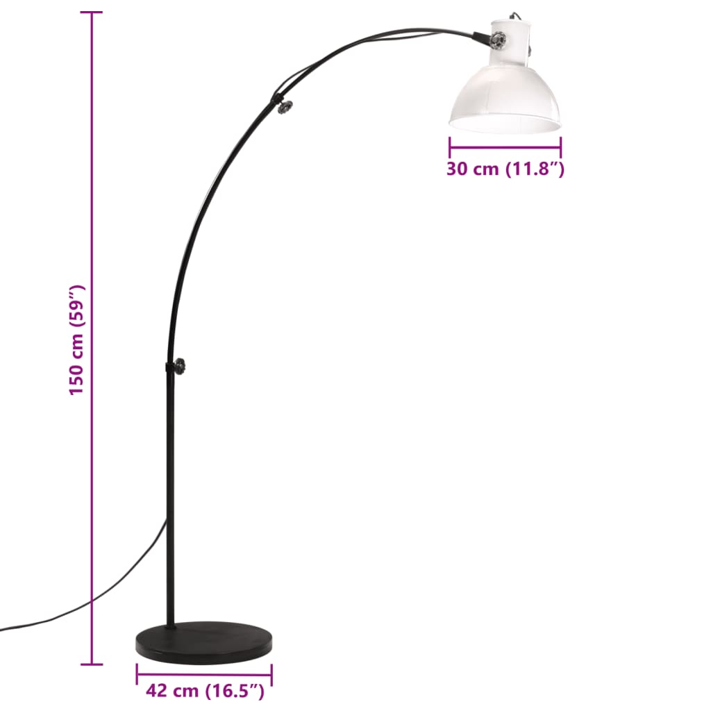 Vloerlamp 25 W E27 150 cm wit Lampen | Creëer jouw Trendy Thuis | Gratis bezorgd & Retour | Trendy.nl