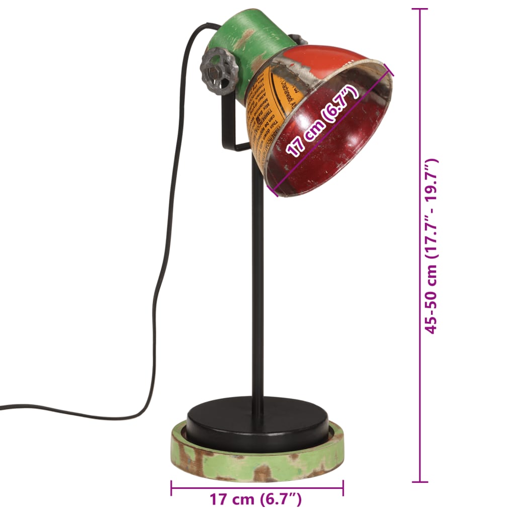 Bureaulamp 25 W E27 17x17x50 cm meerkleurig Lampen | Creëer jouw Trendy Thuis | Gratis bezorgd & Retour | Trendy.nl