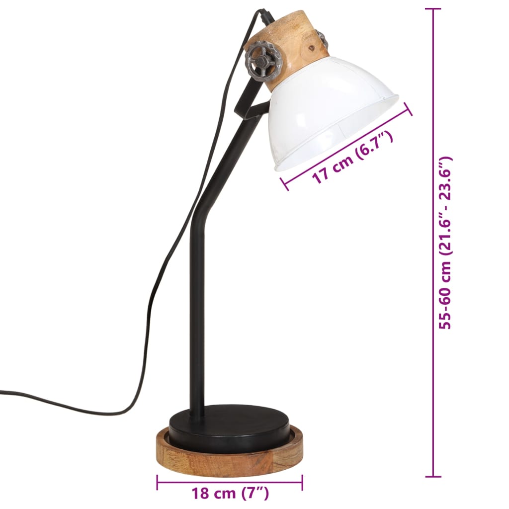 Bureaulamp 25 W E27 18x18x60 cm wit Lampen | Creëer jouw Trendy Thuis | Gratis bezorgd & Retour | Trendy.nl