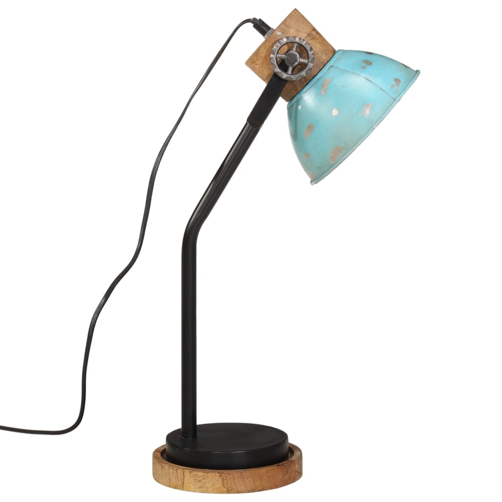 Bureaulamp 25 W E27 18x18x60 cm verweerd blauw Lampen | Creëer jouw Trendy Thuis | Gratis bezorgd & Retour | Trendy.nl