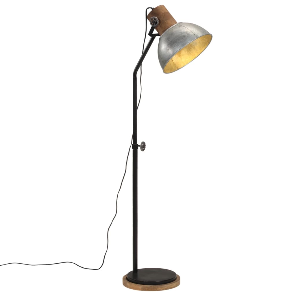 Vloerlamp 25 W E27 30x30x100-150 cm vintage zilverkleurig Lampen | Creëer jouw Trendy Thuis | Gratis bezorgd & Retour | Trendy.nl