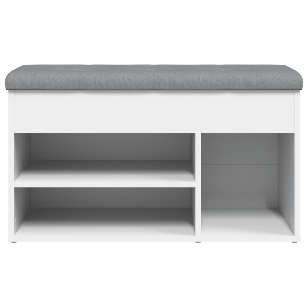 Schoenenbank 82x32x45,5 cm bewerkt hout wit Opberg- & halbankjes | Creëer jouw Trendy Thuis | Gratis bezorgd & Retour | Trendy.nl