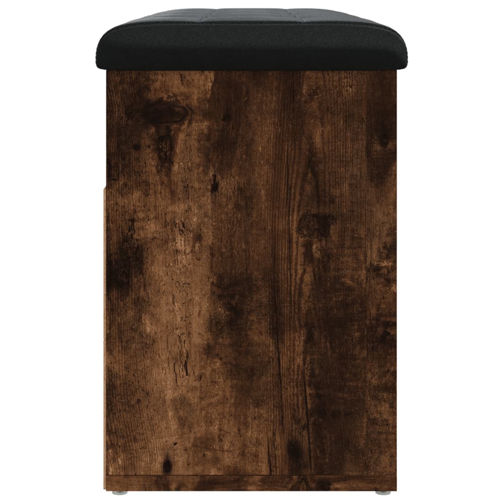 Schoenenbank 82x32x45,5 cm bewerkt hout gerookt eikenkleurig Opberg- & halbankjes | Creëer jouw Trendy Thuis | Gratis bezorgd & Retour | Trendy.nl