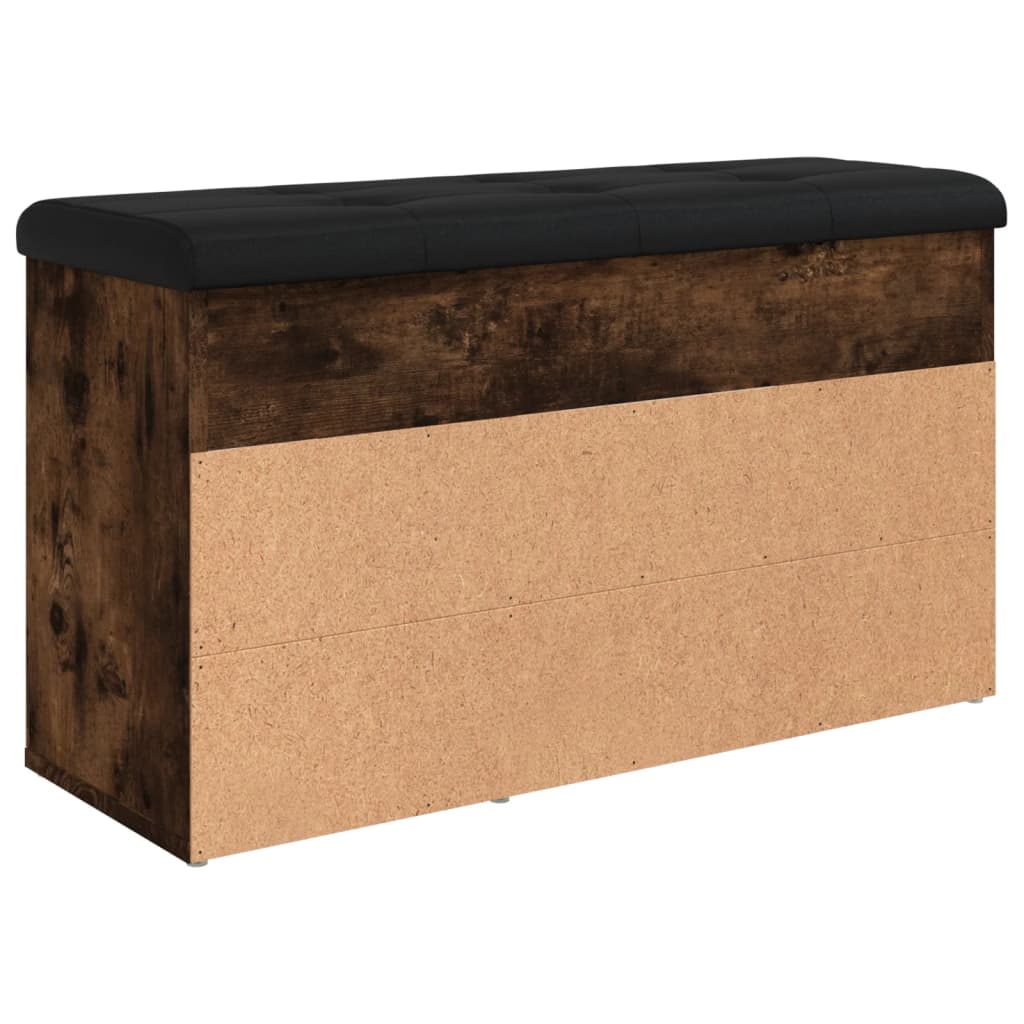 Schoenenbank 82x32x45,5 cm bewerkt hout gerookt eikenkleurig Opberg- & halbankjes | Creëer jouw Trendy Thuis | Gratis bezorgd & Retour | Trendy.nl