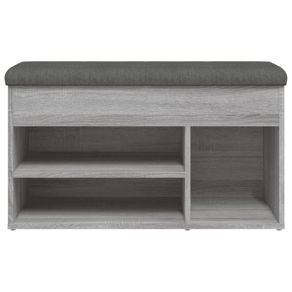 Schoenenbank 82x32x45,5 cm bewerkt hout grijs sonoma Opberg- & halbankjes | Creëer jouw Trendy Thuis | Gratis bezorgd & Retour | Trendy.nl