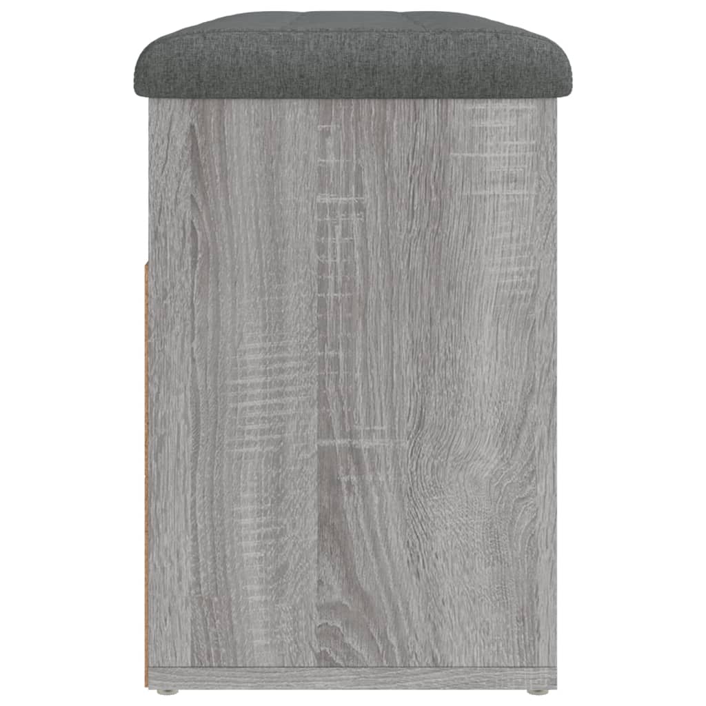 Schoenenbank 82x32x45,5 cm bewerkt hout grijs sonoma Opberg- & halbankjes | Creëer jouw Trendy Thuis | Gratis bezorgd & Retour | Trendy.nl