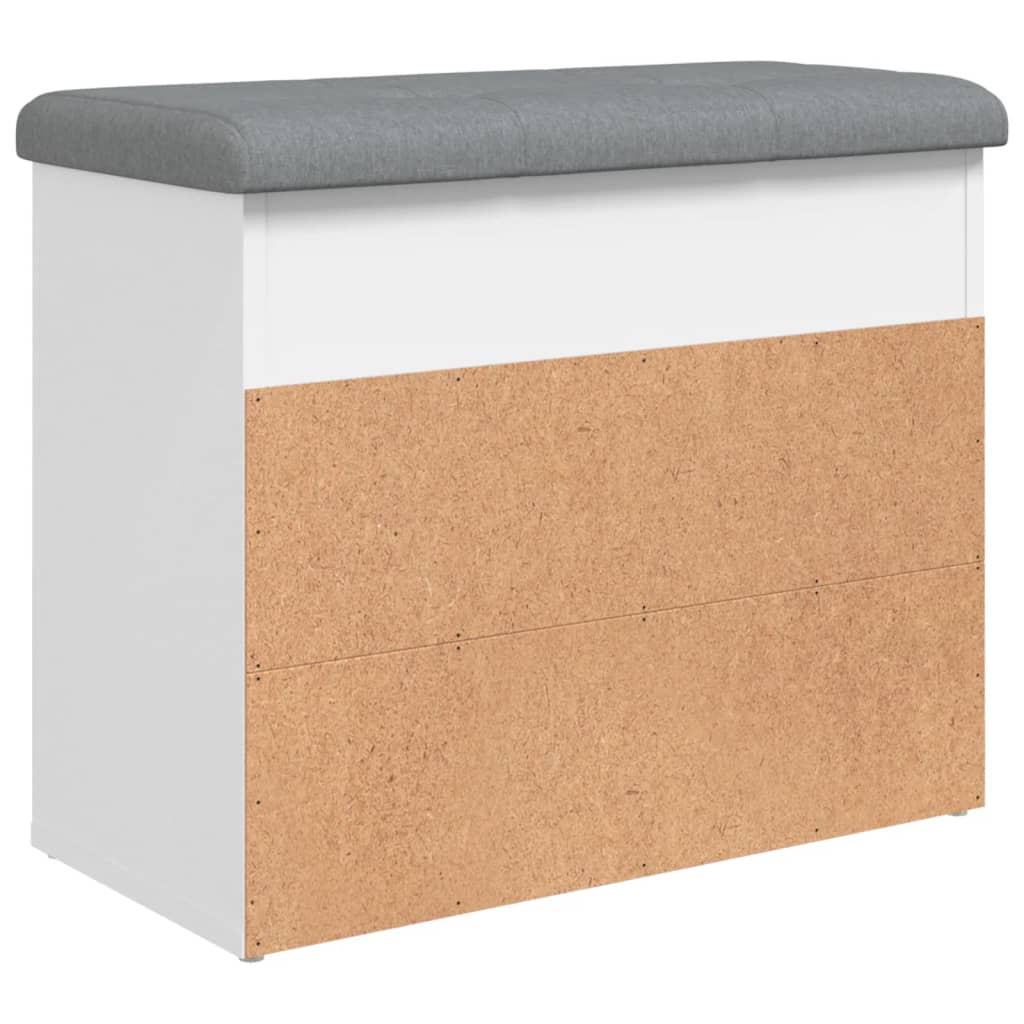 Schoenenbankje 62x32x50 cm bewerkt hout wit Opberg- & halbankjes | Creëer jouw Trendy Thuis | Gratis bezorgd & Retour | Trendy.nl