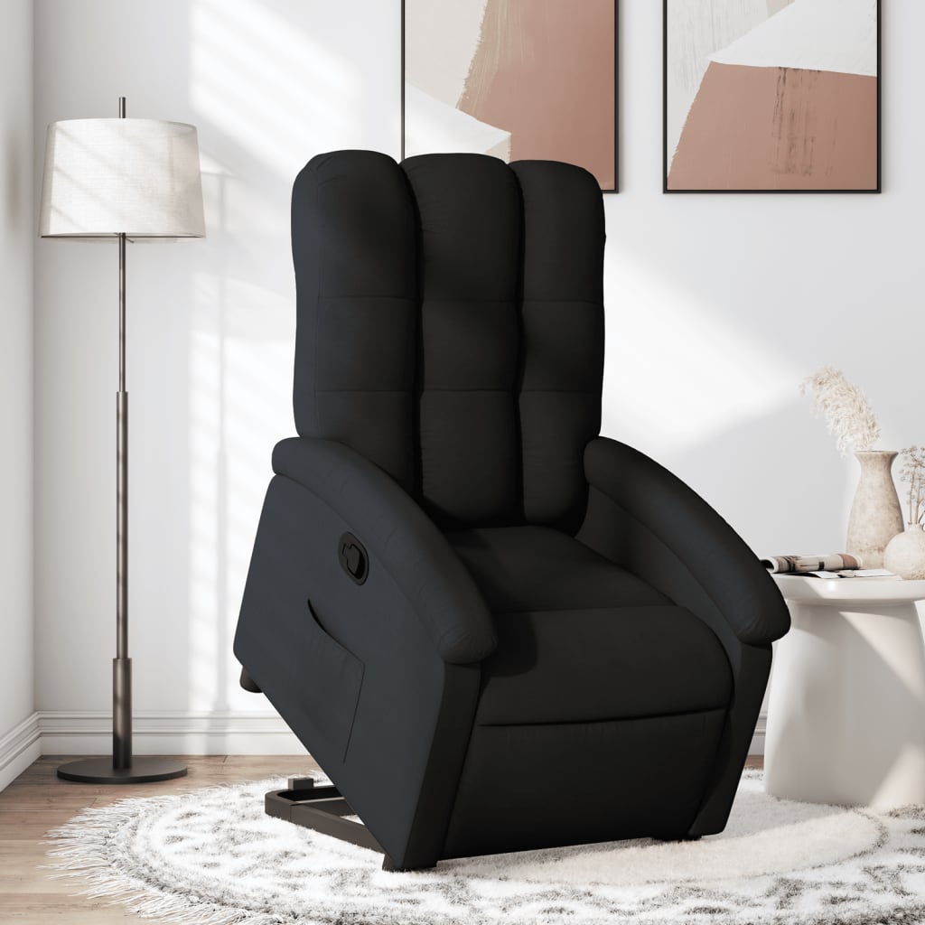 Sta-op-stoel verstelbaar stof zwart Fauteuils & Relaxfauteuils | Creëer jouw Trendy Thuis | Gratis bezorgd & Retour | Trendy.nl