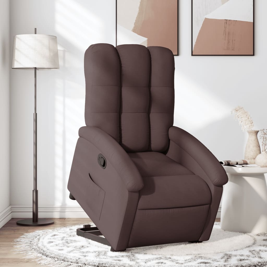 Sta-op-stoel verstelbaar stof donkerbruin Fauteuils & Relaxfauteuils | Creëer jouw Trendy Thuis | Gratis bezorgd & Retour | Trendy.nl