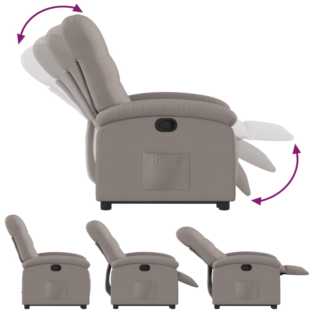 Sta-op-stoel verstelbaar stof taupe Fauteuils & Relaxfauteuils | Creëer jouw Trendy Thuis | Gratis bezorgd & Retour | Trendy.nl