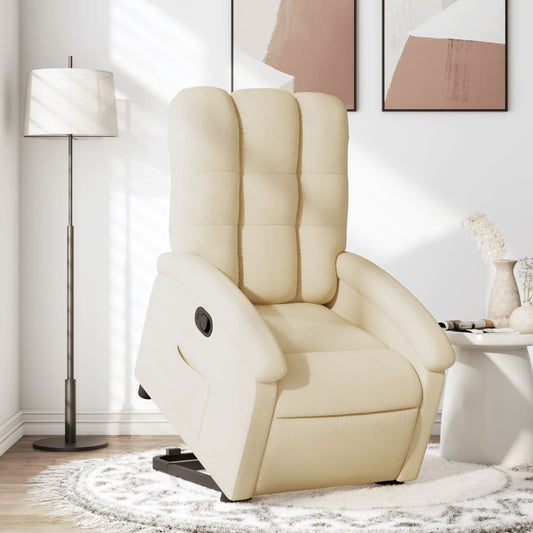 Sta-op-stoel verstelbaar stof crèmekleurig Fauteuils & Relaxfauteuils | Creëer jouw Trendy Thuis | Gratis bezorgd & Retour | Trendy.nl