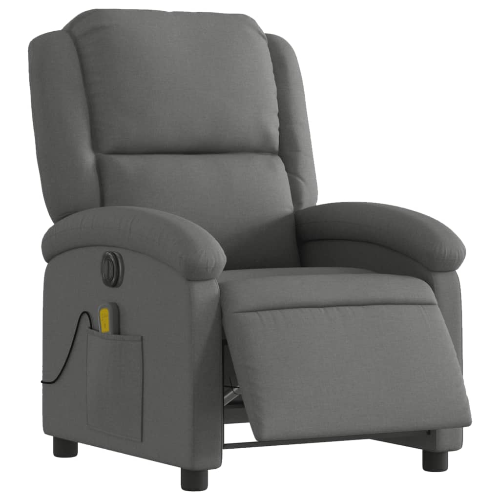 Massagestoel elektrisch verstelbaar stof donkergrijs Fauteuils & Relaxfauteuils | Creëer jouw Trendy Thuis | Gratis bezorgd & Retour | Trendy.nl